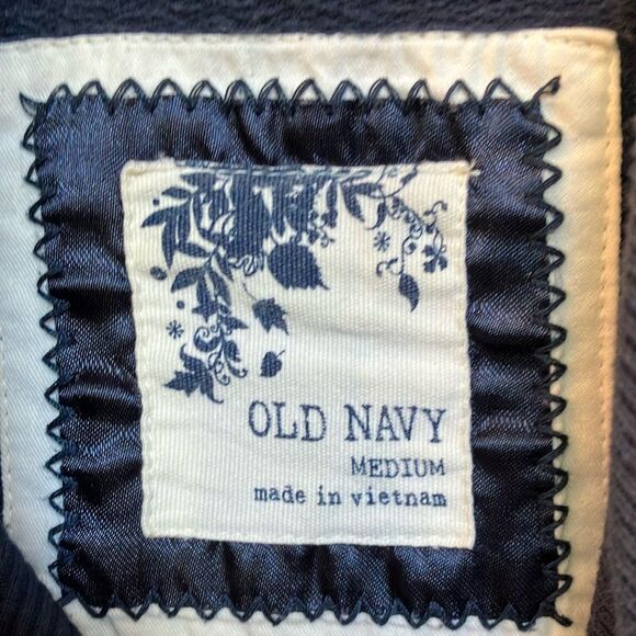 Vintage Women's Navy Toggle Sweatshirt - Picture 2 of 4